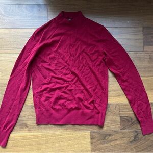 Preowned Theory Merino Wool Sweater Turtleneck Red P/XS